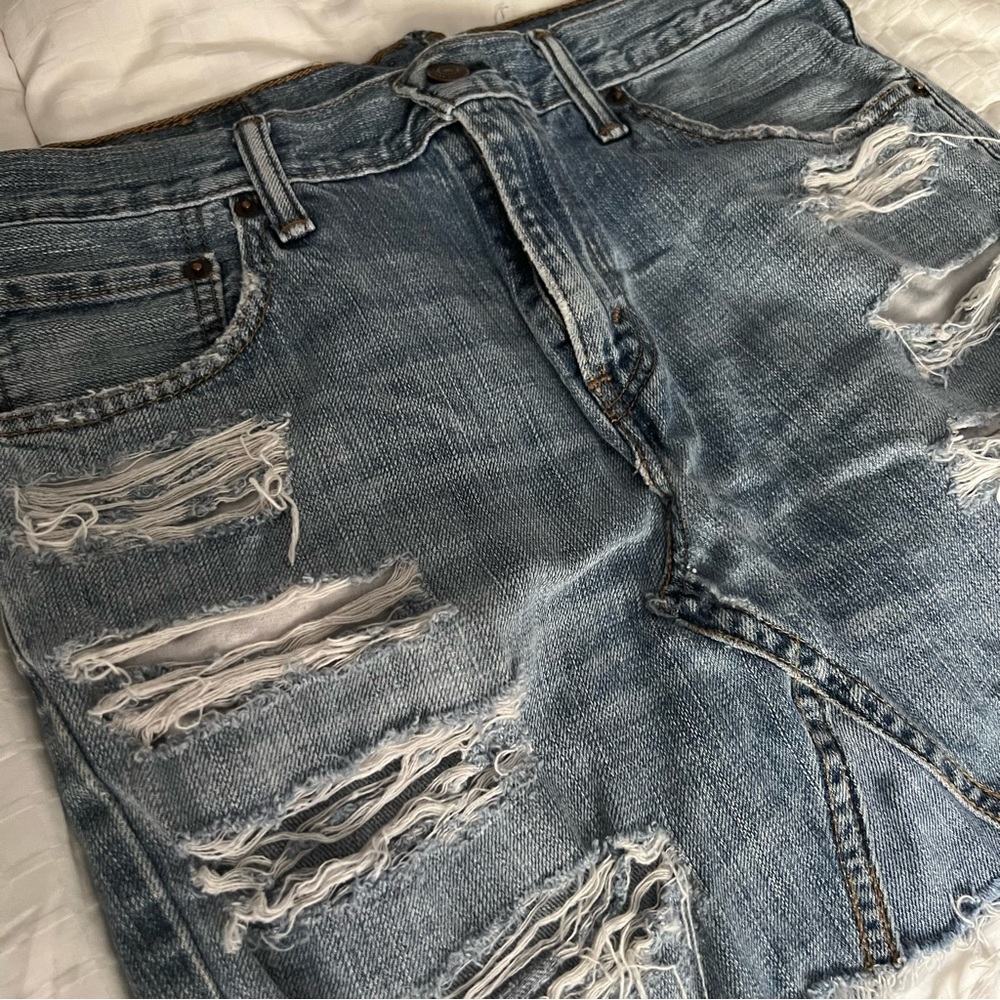 LEVIS DENIM SKIRT DISTRESSED